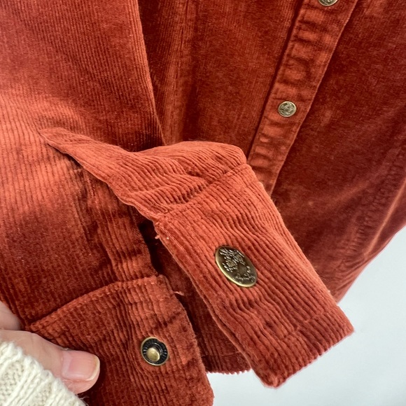 Legendary Whitetails Roadhouse Corduroy snap front Dress in rust size S/M - Picture 9 of 14